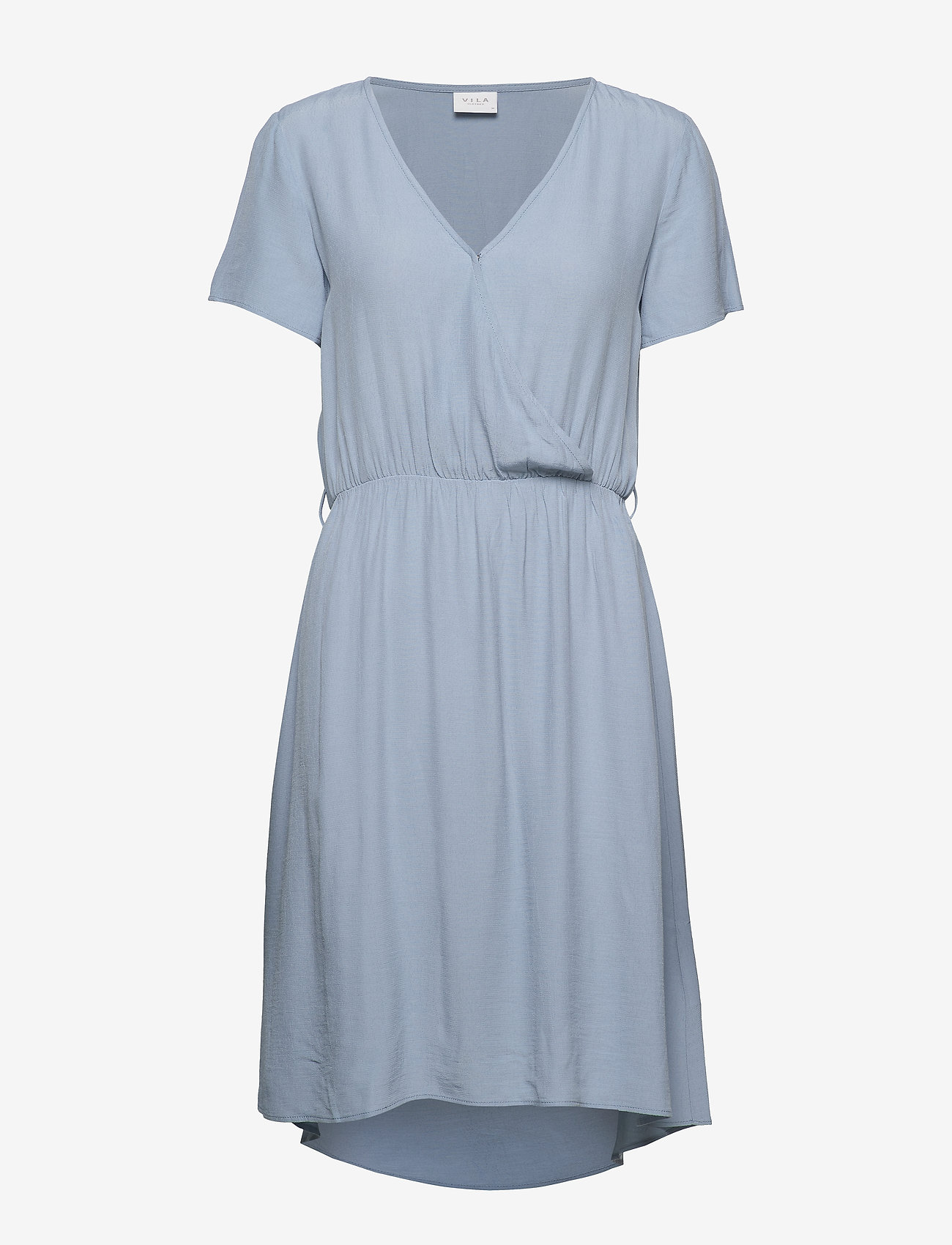 Vila - VIPRIMERA WRAP S/S DRESS - ashley blue - 2