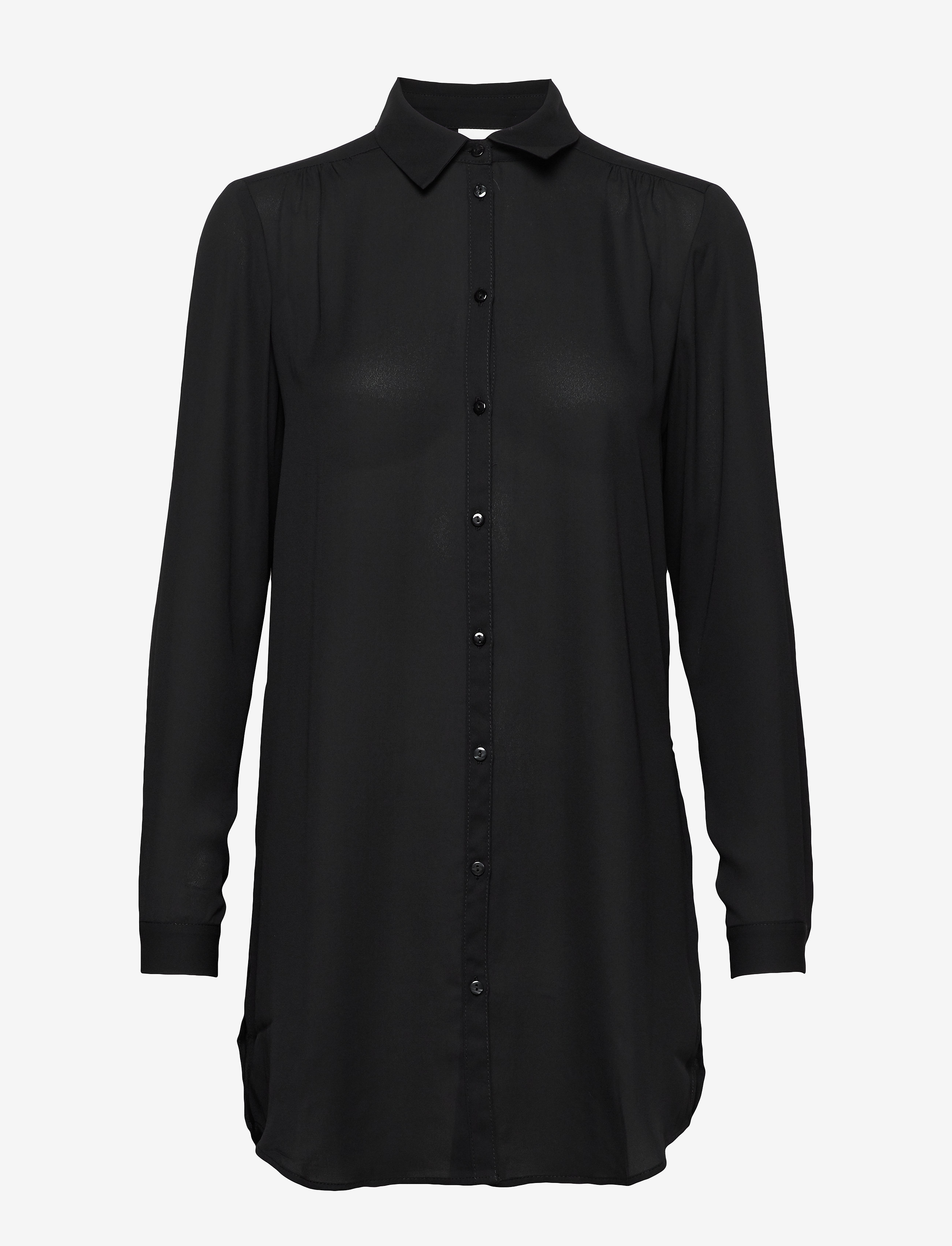 VILUCY BUTTON  L/S TUNIC - NOOS - BLACK