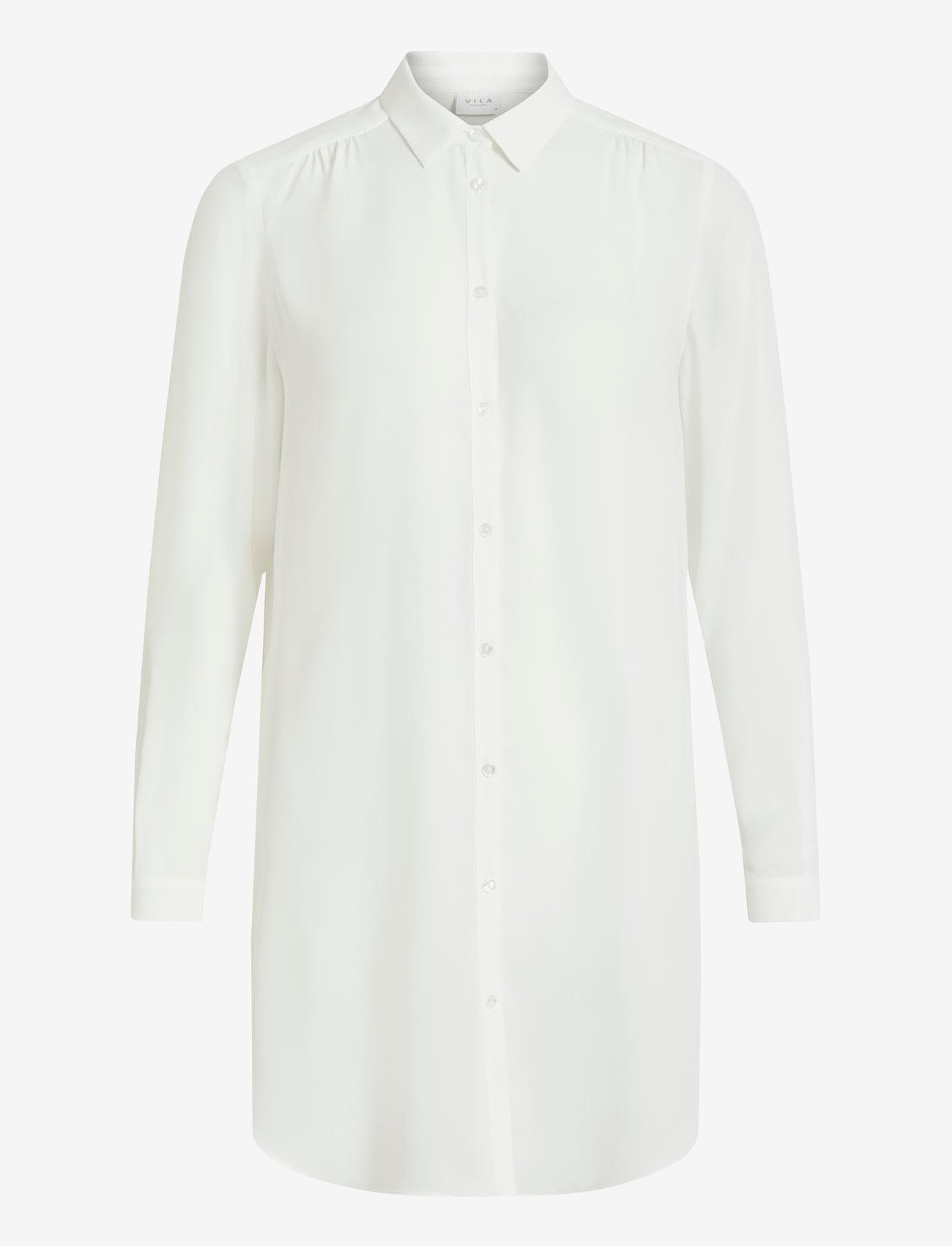 Vila - VILUCY BUTTON  L/S TUNIC - NOOS - laveste priser - snow white - 0