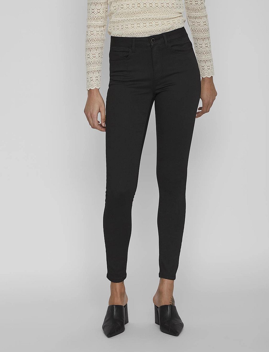 Vila - VISTAY RWSK JEANS - NOOS - pillifarkut - black - 0
