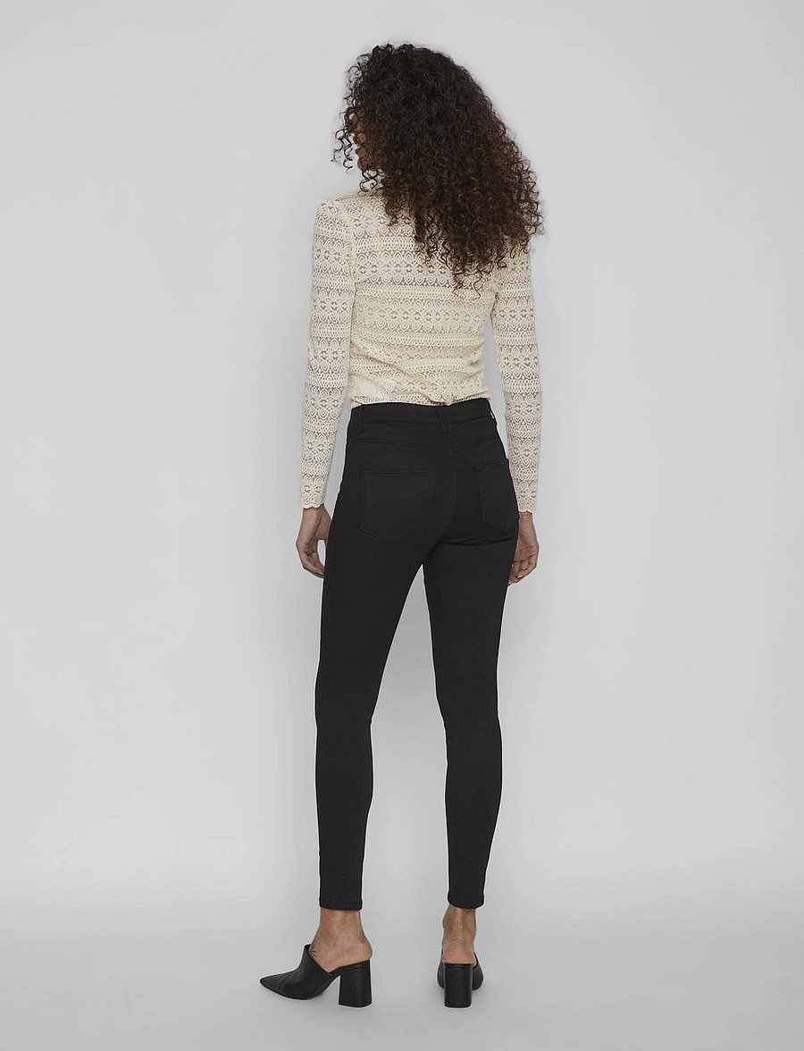Vila - VISTAY RWSK JEANS - NOOS - pillifarkut - black - 3