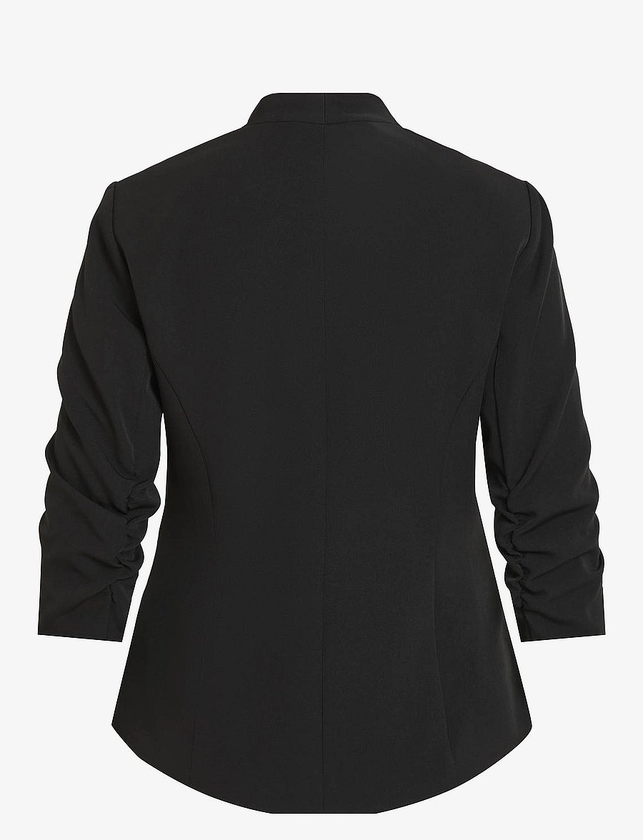 Vila - VIJOY 3/4 BLAZER - NOOS - enkeltradede blazere - black - 2
