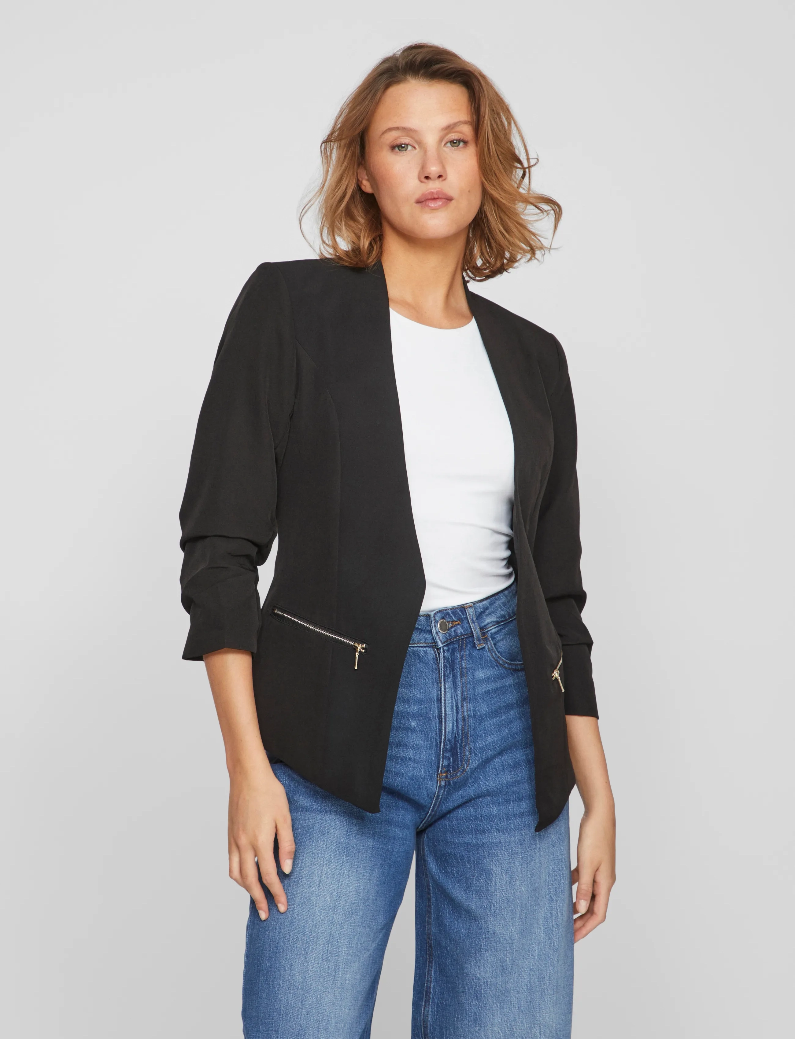 Vila Vijoy 3/4 Blazer Noos, Kvinder, 3/4 Ærme Blazer, Sort, Str: 36