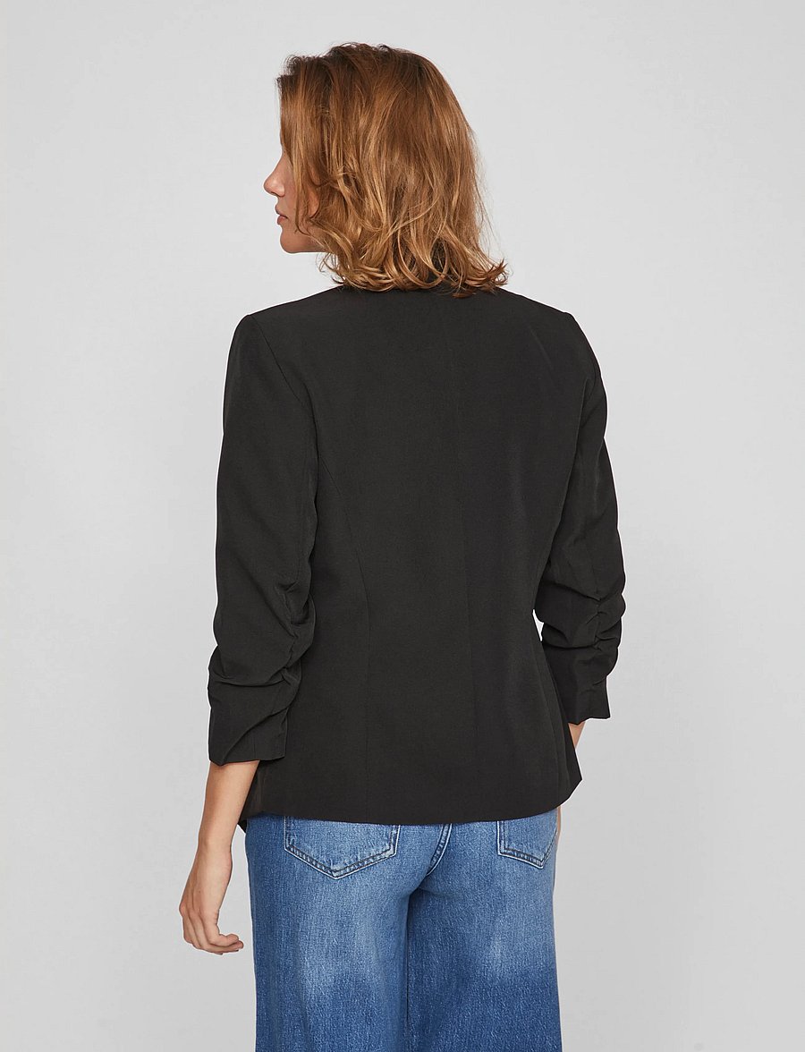 Vila - VIJOY 3/4 BLAZER - NOOS - enkeltradede blazere - black - 3