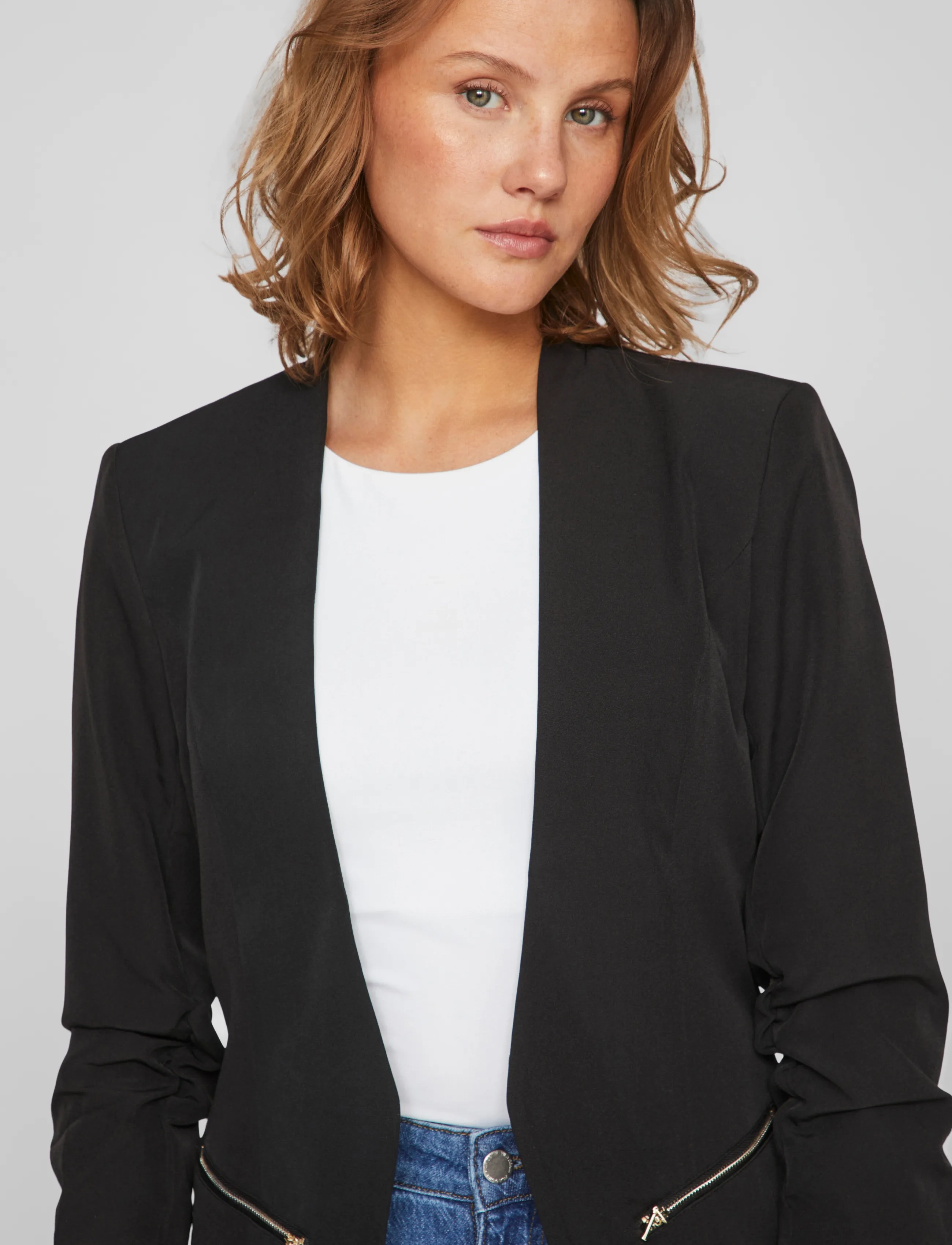Vila - VIJOY 3/4 BLAZER - NOOS - Ühes joones nööpidega bleiserid - black - 4
