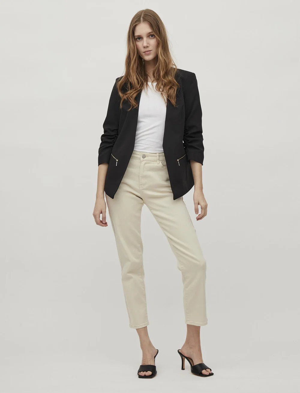 Vila - VIJOY 3/4 BLAZER - NOOS - einreihige blazer - black - 5