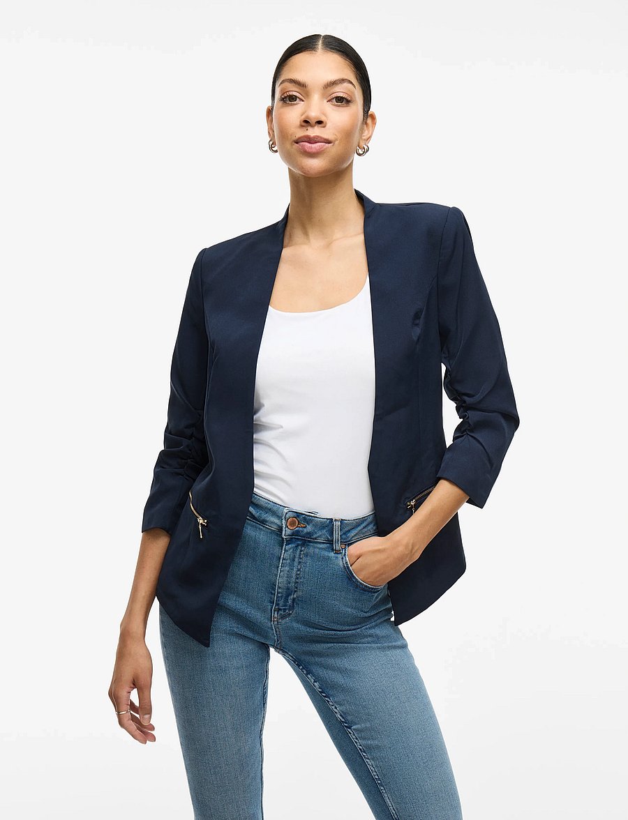 Vila - VIJOY 3/4 BLAZER - NOOS - einreihige blazer - navy blazer - 4