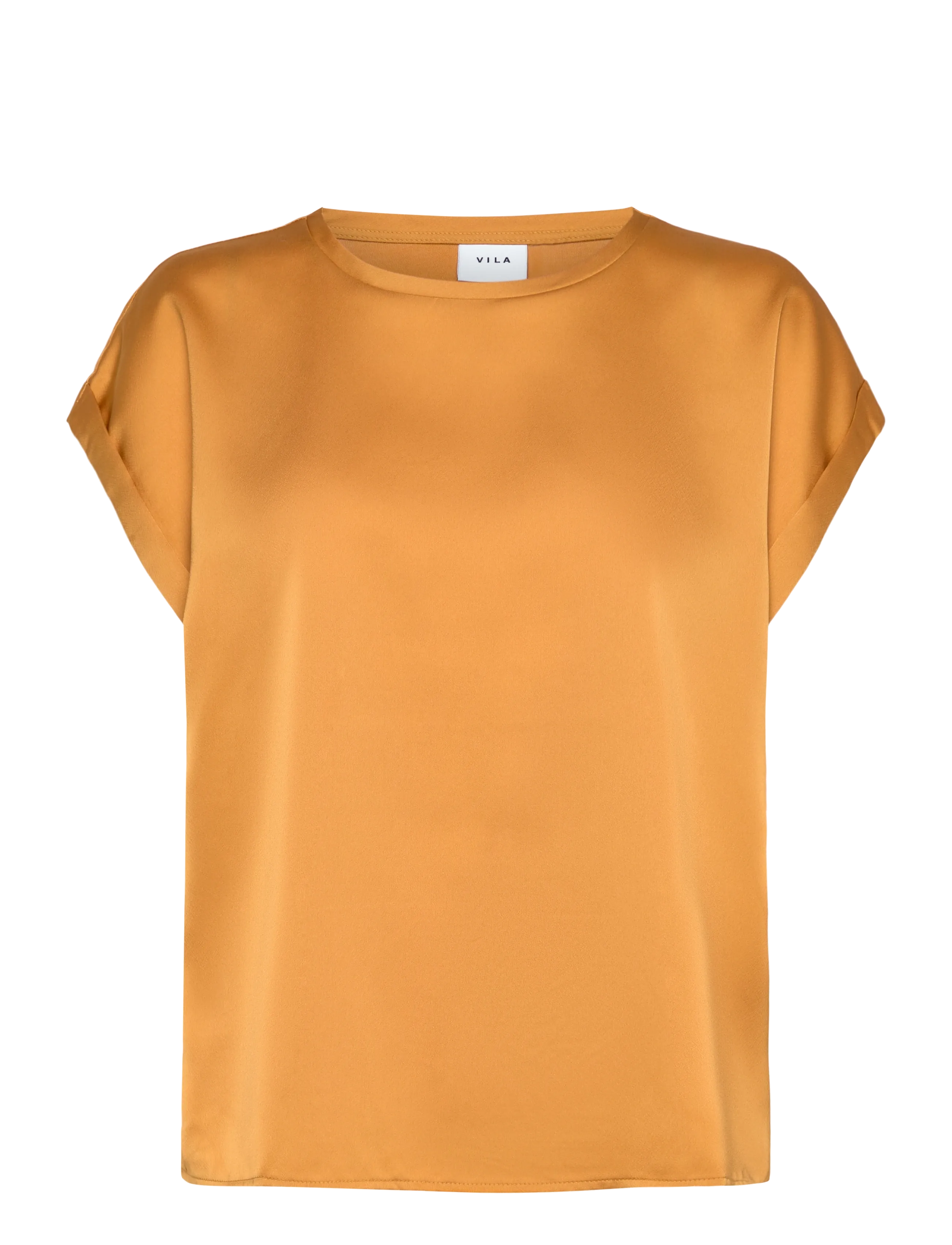 VIELLETTE S/S SATIN TOP - NOOS - AMBER GOLD