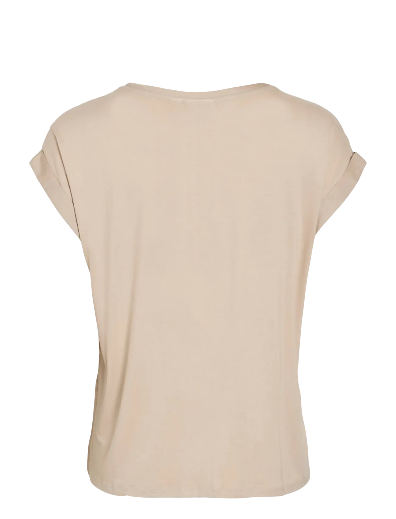 Vila - VIELLETTE S/S SATIN TOP - NOOS - lühikeste varrukatega pluusid - cement - 2
