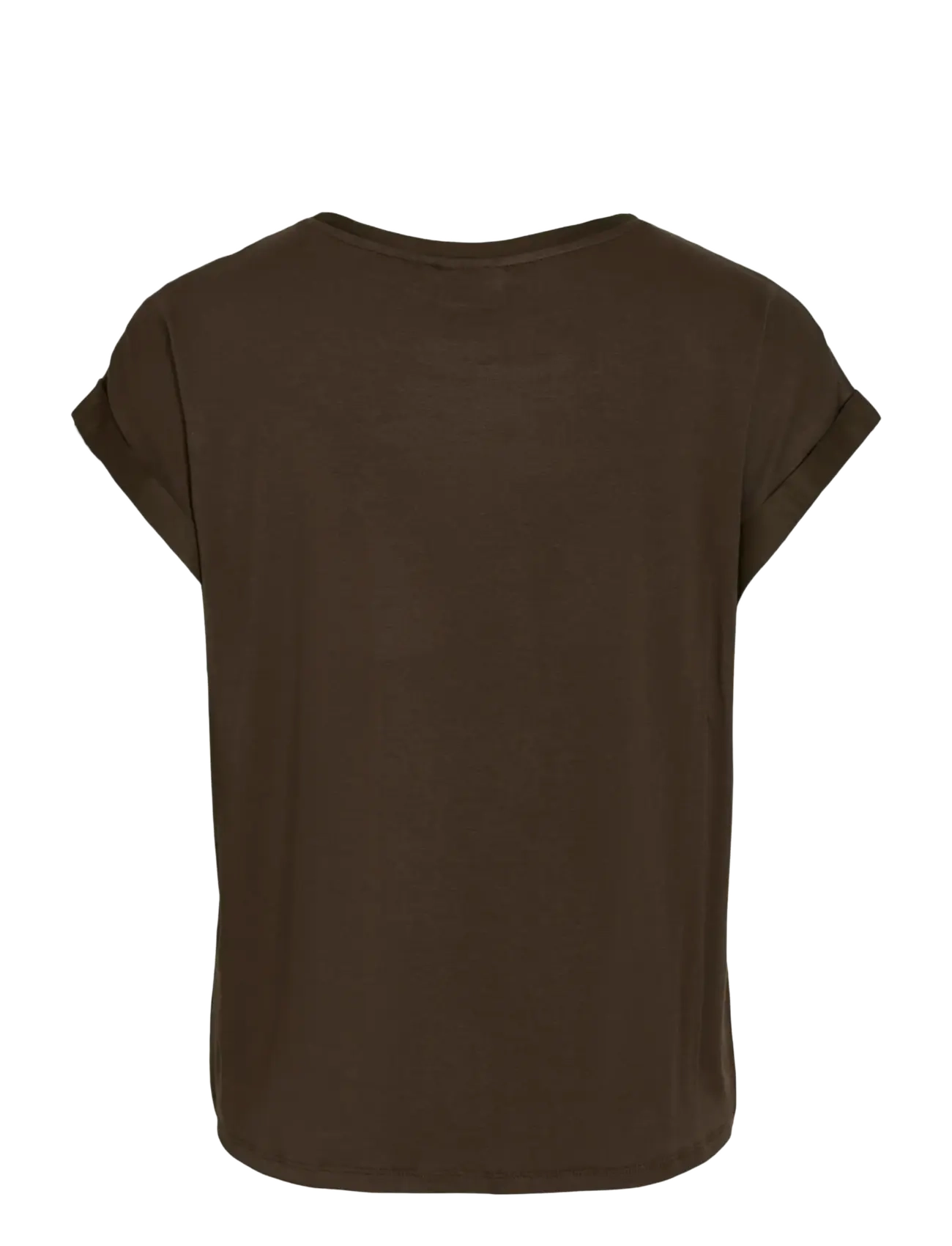 Vila - VIELLETTE S/S SATIN TOP - NOOS - short-sleeved blouses - coffee bean - 2
