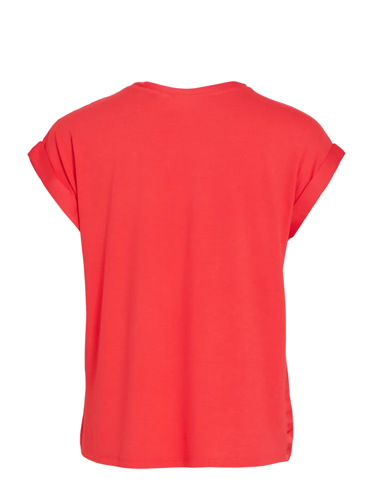 Vila - VIELLETTE S/S SATIN TOP - NOOS - stutterma blússur - hibiscus - 2
