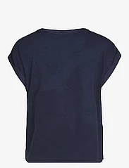 Vila - VIELLETTE S/S SATIN TOP - NOOS - t-shirts - navy blazer - 1