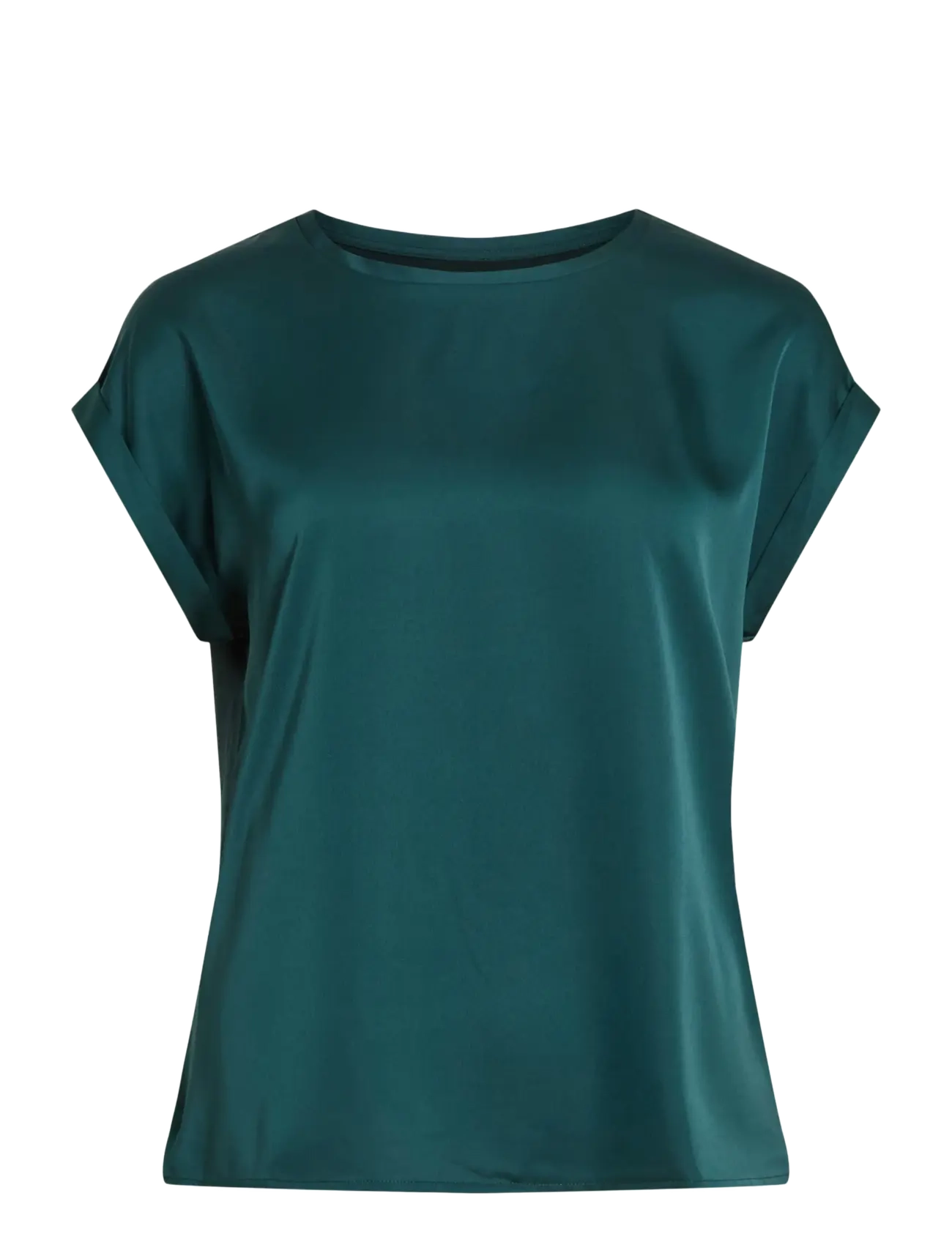 VILA Viellette S/S Satin Oberteil - Noos Grün - 36 - Damen