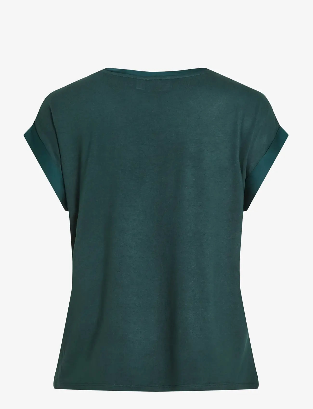 Vila - VIELLETTE S/S SATIN TOP - NOOS - kortärmade blusar - ponderosa pine - 2