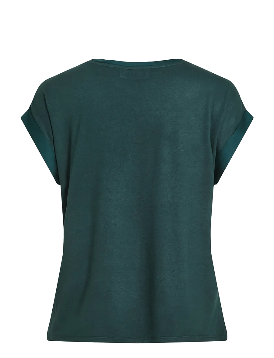 Vila - VIELLETTE S/S SATIN TOP - NOOS - bluzki z krótkim rękawem - ponderosa pine - 2