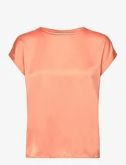 Vila - VIELLETTE S/S SATIN TOP - NOOS - lowest prices - shell coral - 0