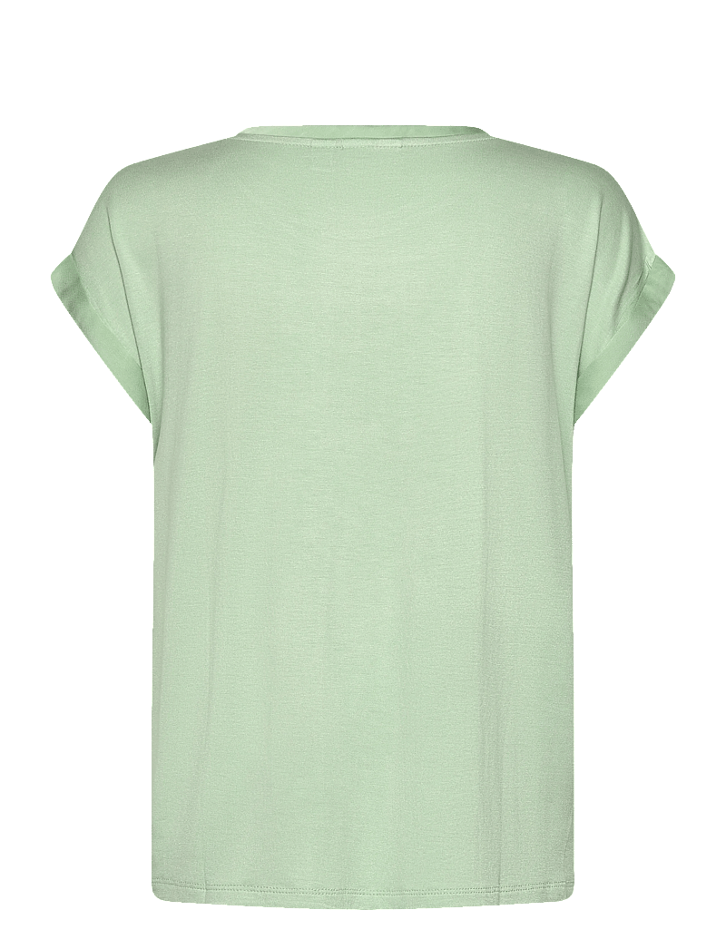 Vila - VIELLETTE S/S SATIN TOP - NOOS - kurzämlige blusen - smoke green - 1