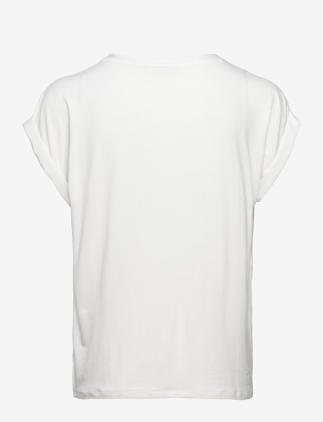 Vila - VIELLETTE S/S SATIN TOP - NOOS - kortärmade blusar - snow white - 2