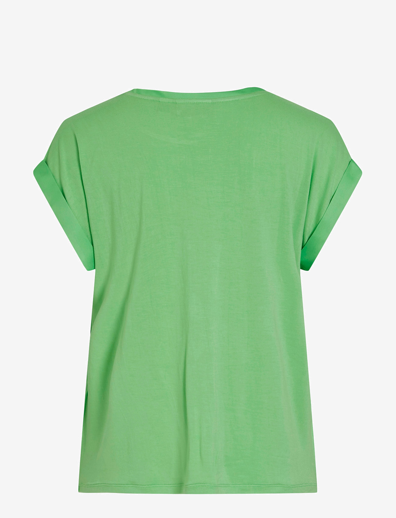 Vila - VIELLETTE S/S SATIN TOP - NOOS - kurzämlige blusen - summer green - 1