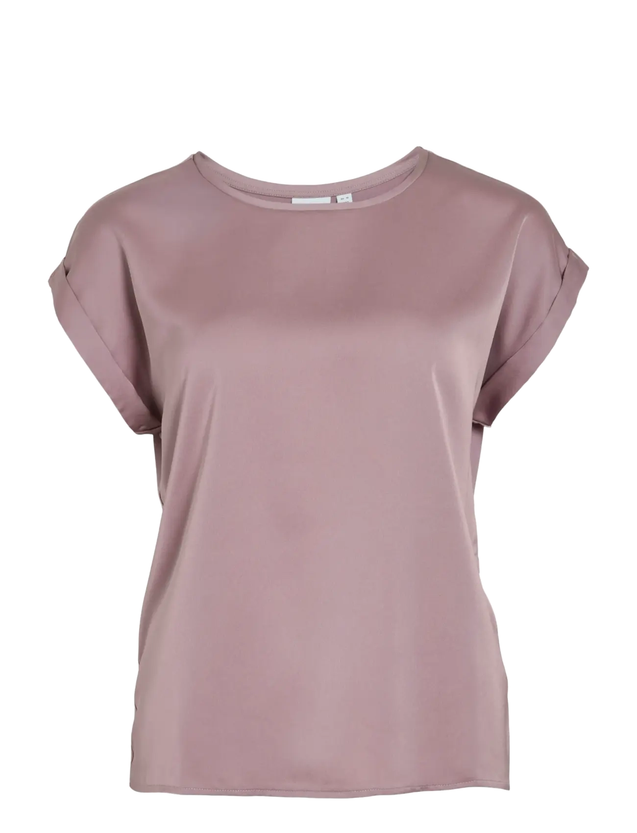 Vila - VIELLETTE S/S SATIN TOP - NOOS - kortærmede bluser - toadstool - 1