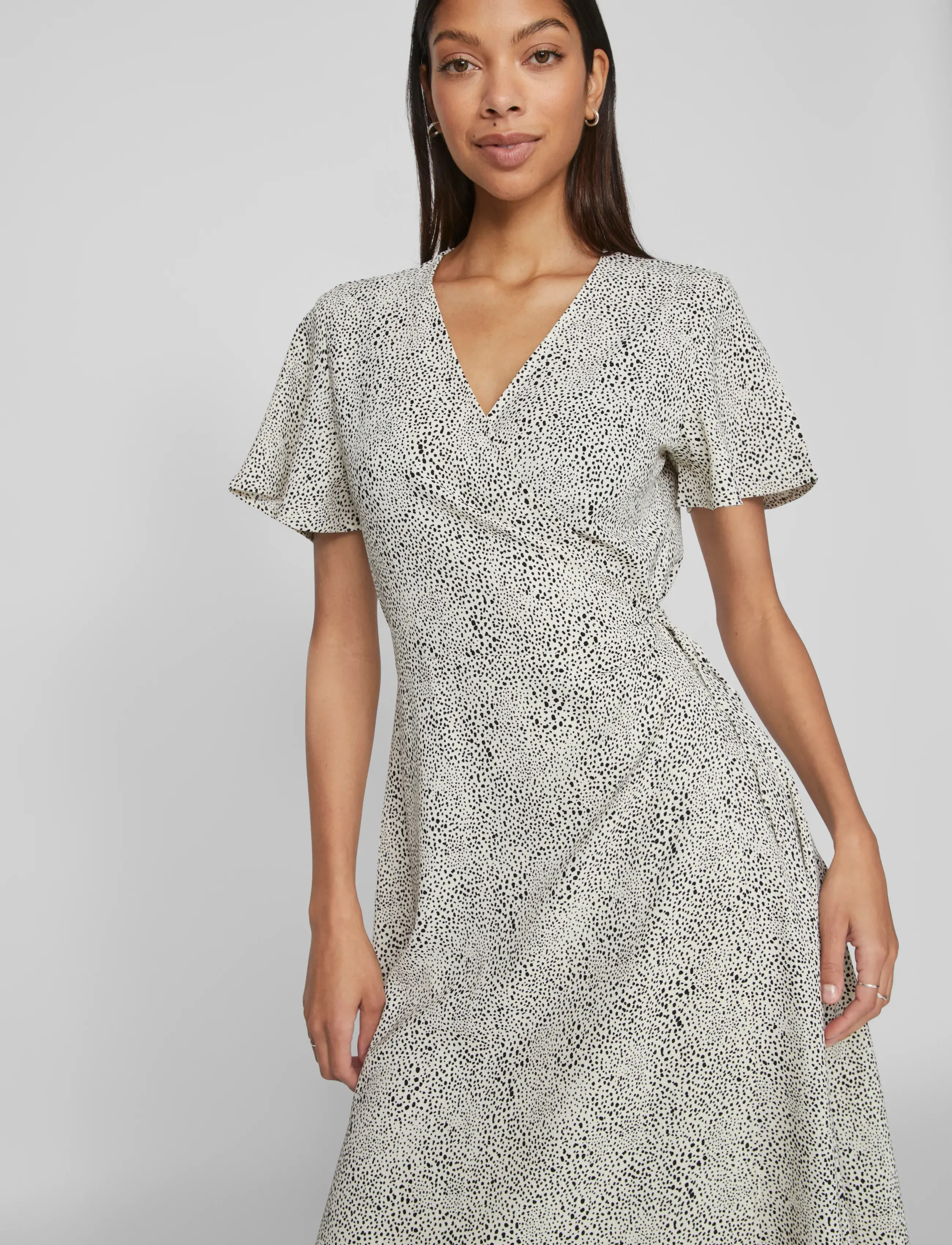 Vila - VILOVIE S/S WRAP MIDI DRESS - NOOS - birch - 5