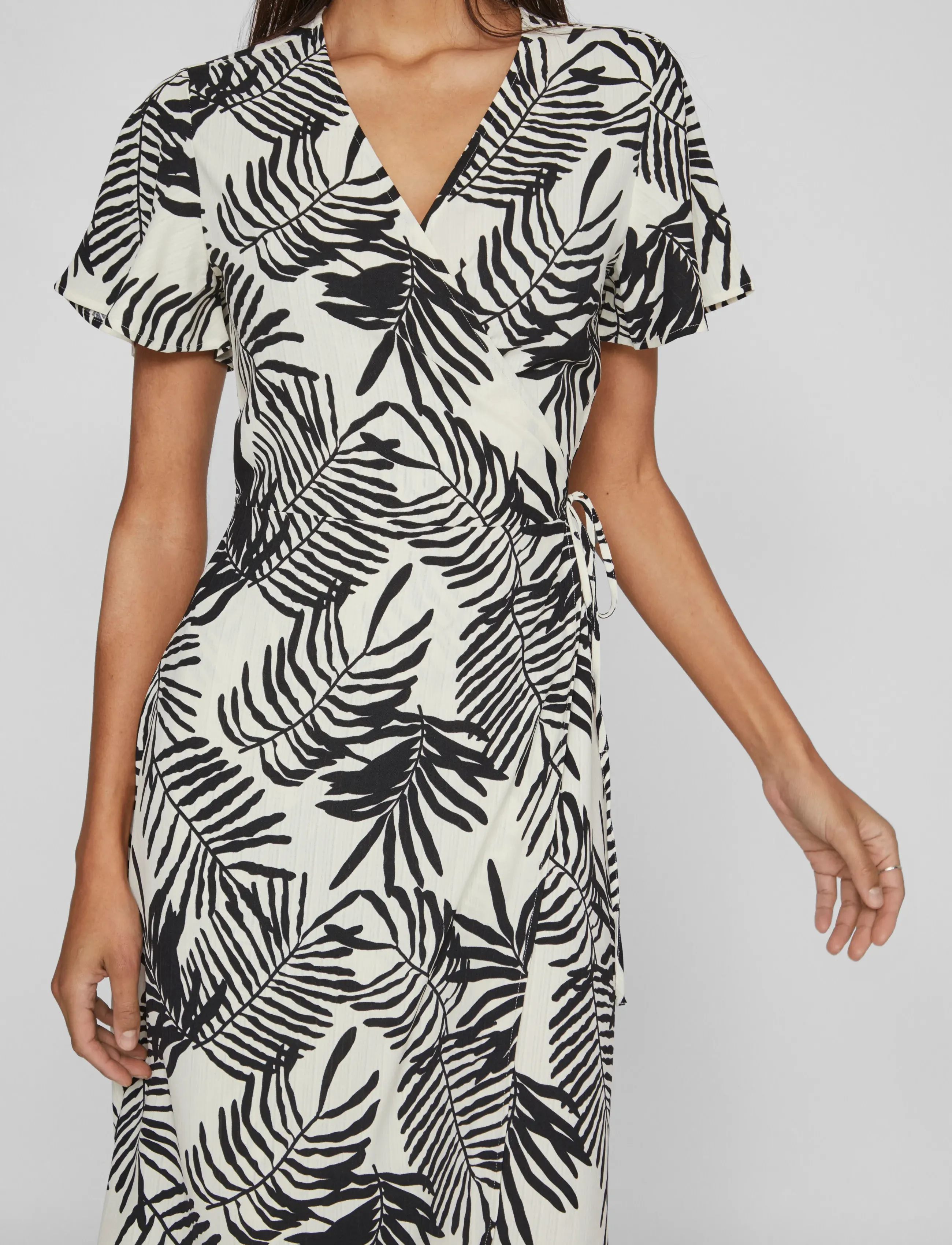 Vila - VILOVIE S/S WRAP MIDI DRESS - NOOS - birch - 5