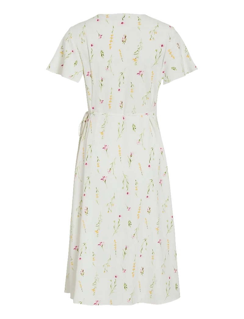 Vila - VILOVIE S/S WRAP MIDI DRESS - NOOS - konfirmation - snow white - 2