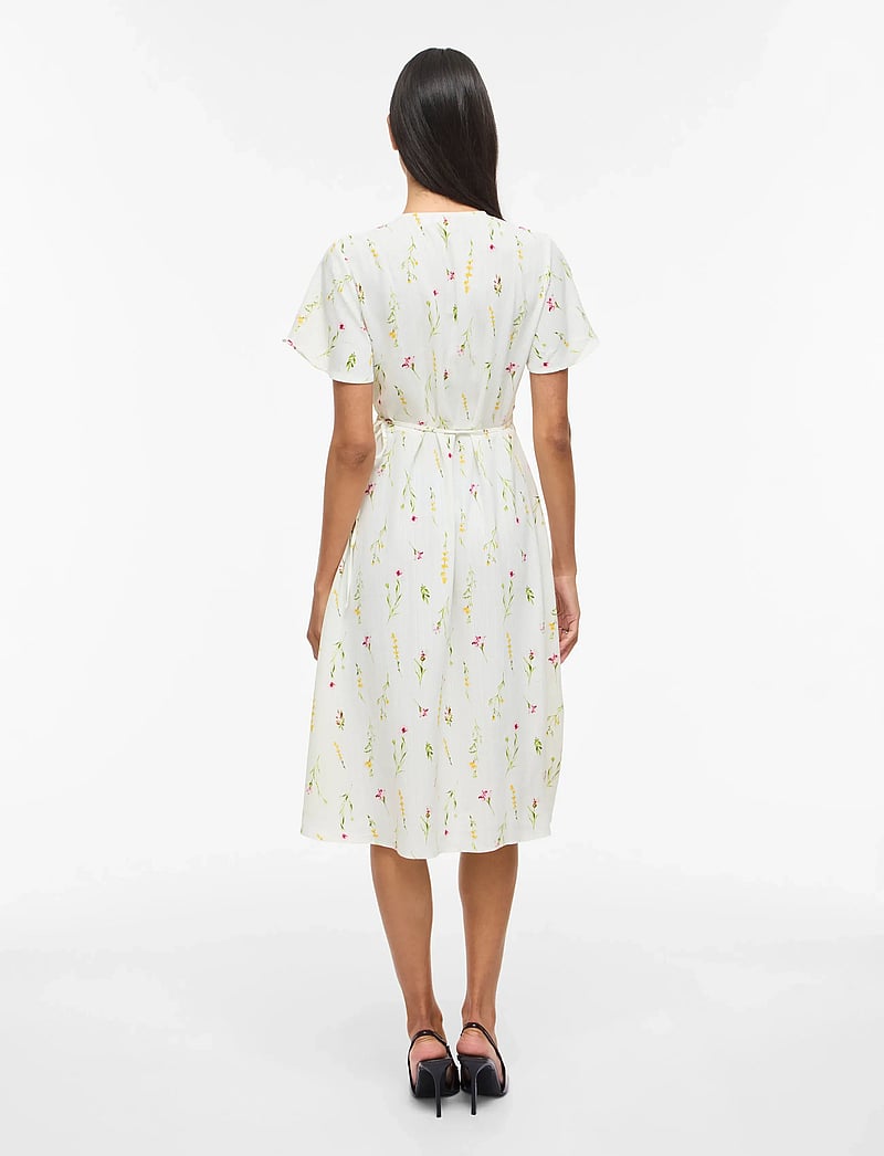 Vila - VILOVIE S/S WRAP MIDI DRESS - NOOS - konfirmation - snow white - 3
