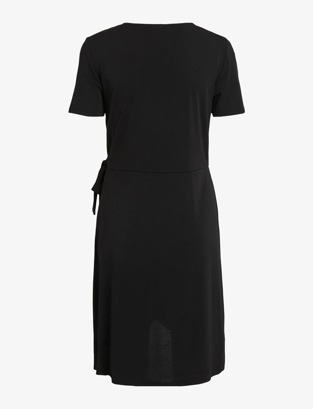 Vila - VINAYELI S/S  KNEE WRAP DRESS/SU - NOOS - wrap dresses - black - 2