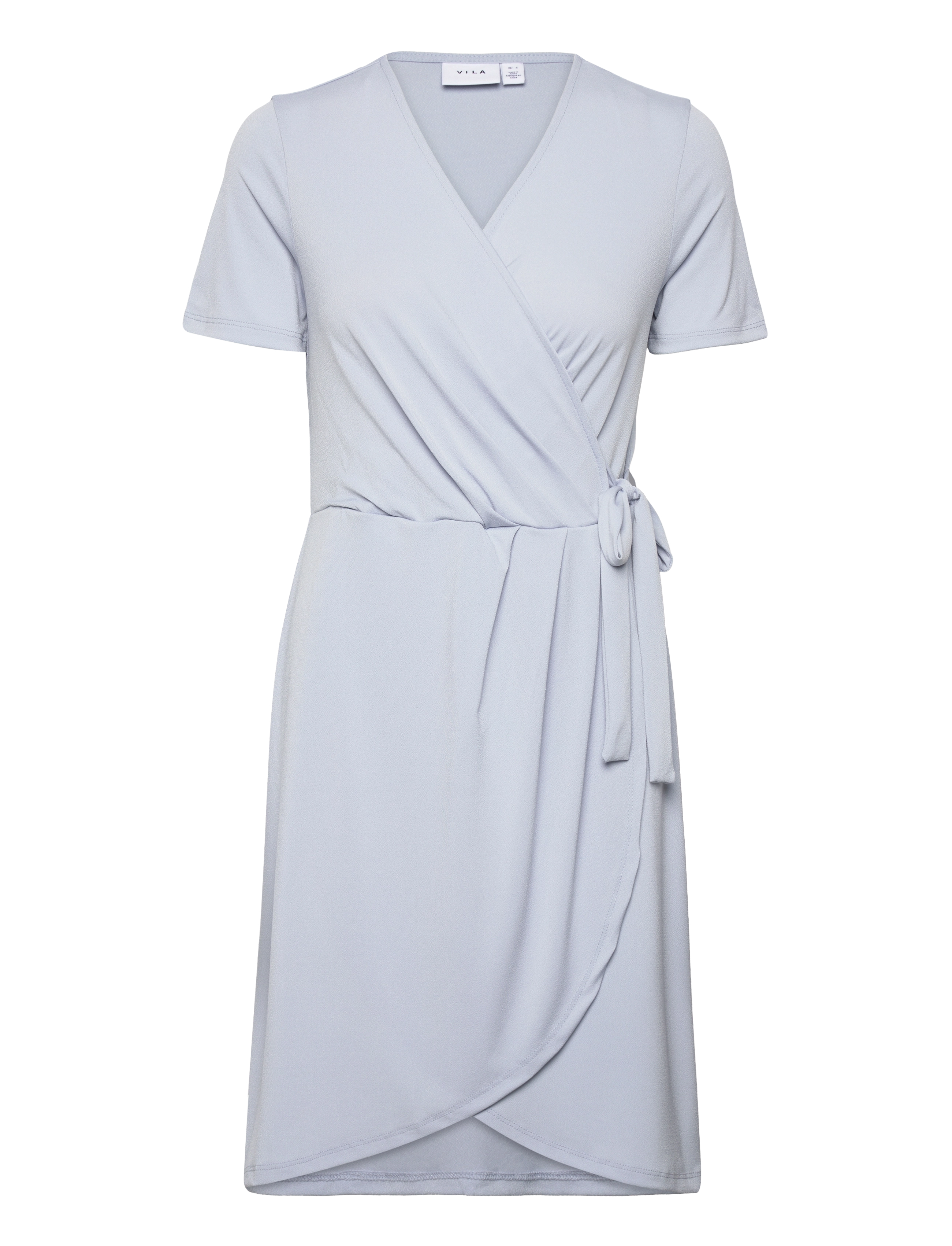 VILA Vinayeli S/S Knee Wrap Kleid/Su - Noos Blau - XS - Damen