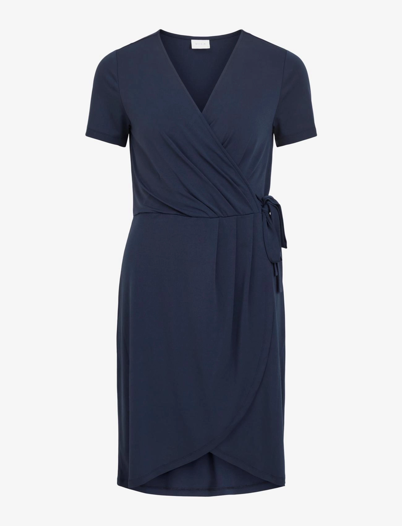 VINAYELI S/S  KNEE WRAP DRESS/SU - NOOS - NAVY BLAZER