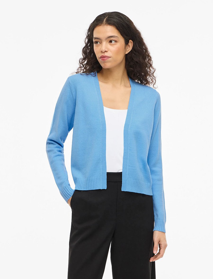 Vila - VIRIL SHORT L/S KNIT CARDIGAN-NOOS - strickjacken - all aboard - 0