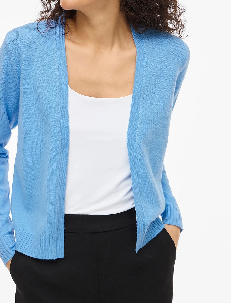 Vila - VIRIL SHORT L/S KNIT CARDIGAN-NOOS - strickjacken - all aboard - 5