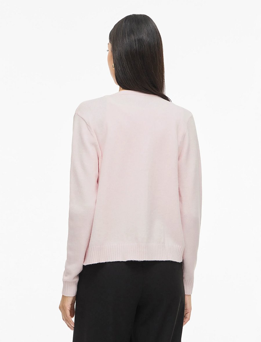 Vila - VIRIL SHORT L/S KNIT CARDIGAN-NOOS - kardiganid - cherry blossom - 3