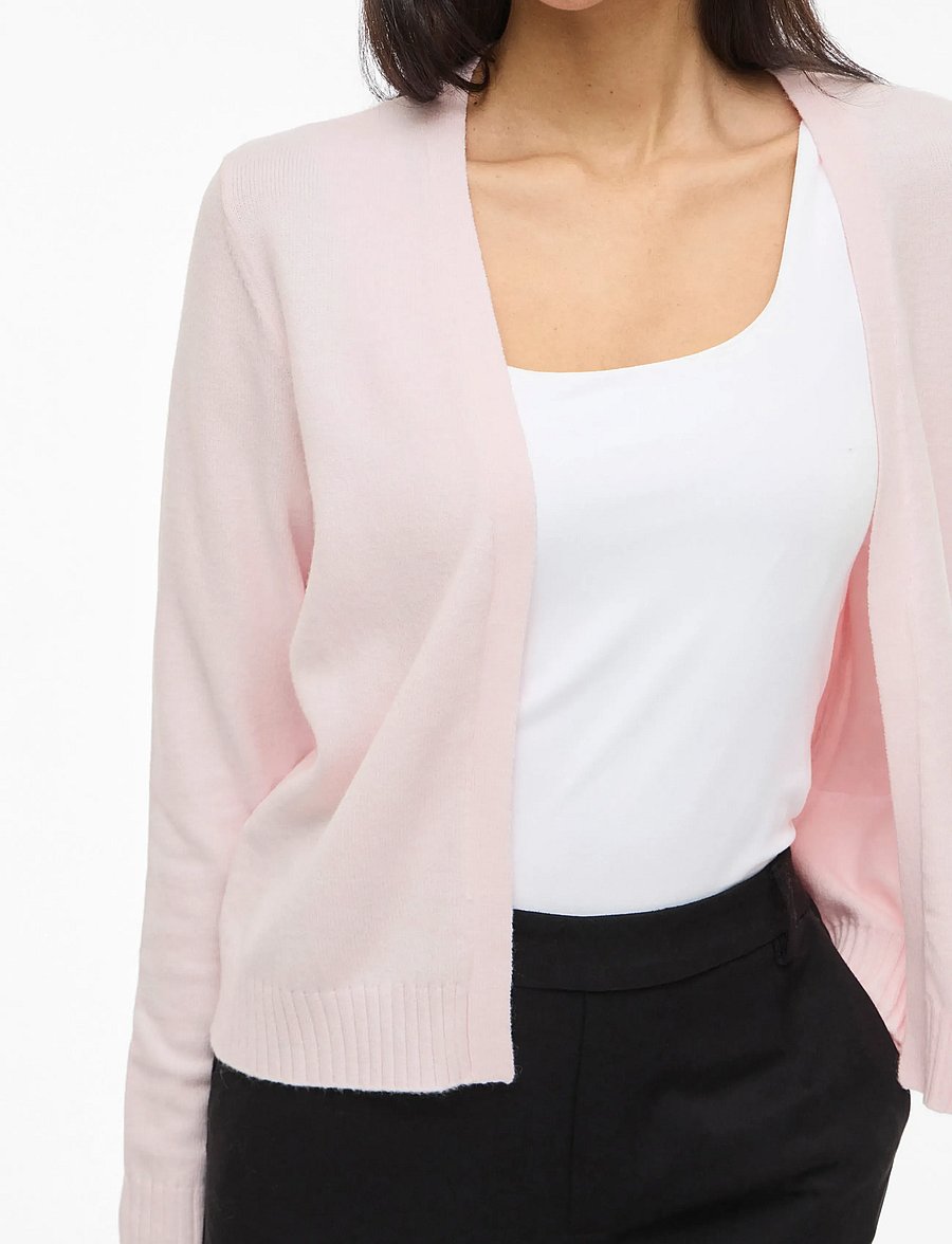Vila - VIRIL SHORT L/S KNIT CARDIGAN-NOOS - kardiganid - cherry blossom - 5