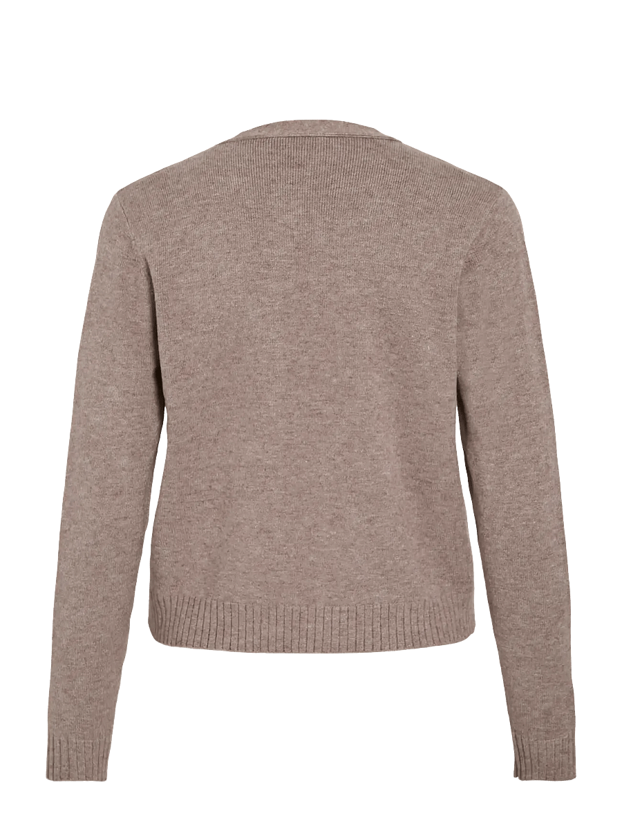 Vila - VIRIL SHORT L/S KNIT CARDIGAN-NOOS - kardiganid - falcon - 2