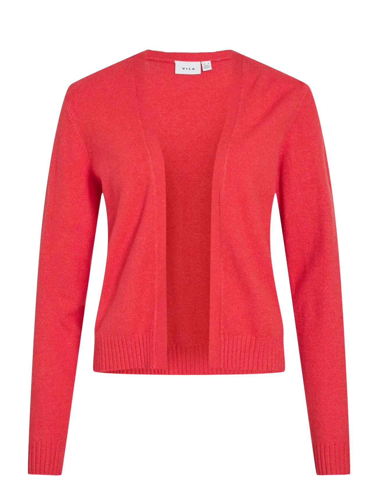 Vila VIRIL SHORT L/S KNIT CARDIGAN-NOOS - Strik - HIBISCUS / red