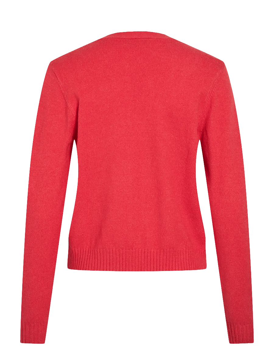Vila - VIRIL SHORT L/S KNIT CARDIGAN-NOOS - cardigans - hibiscus - 2