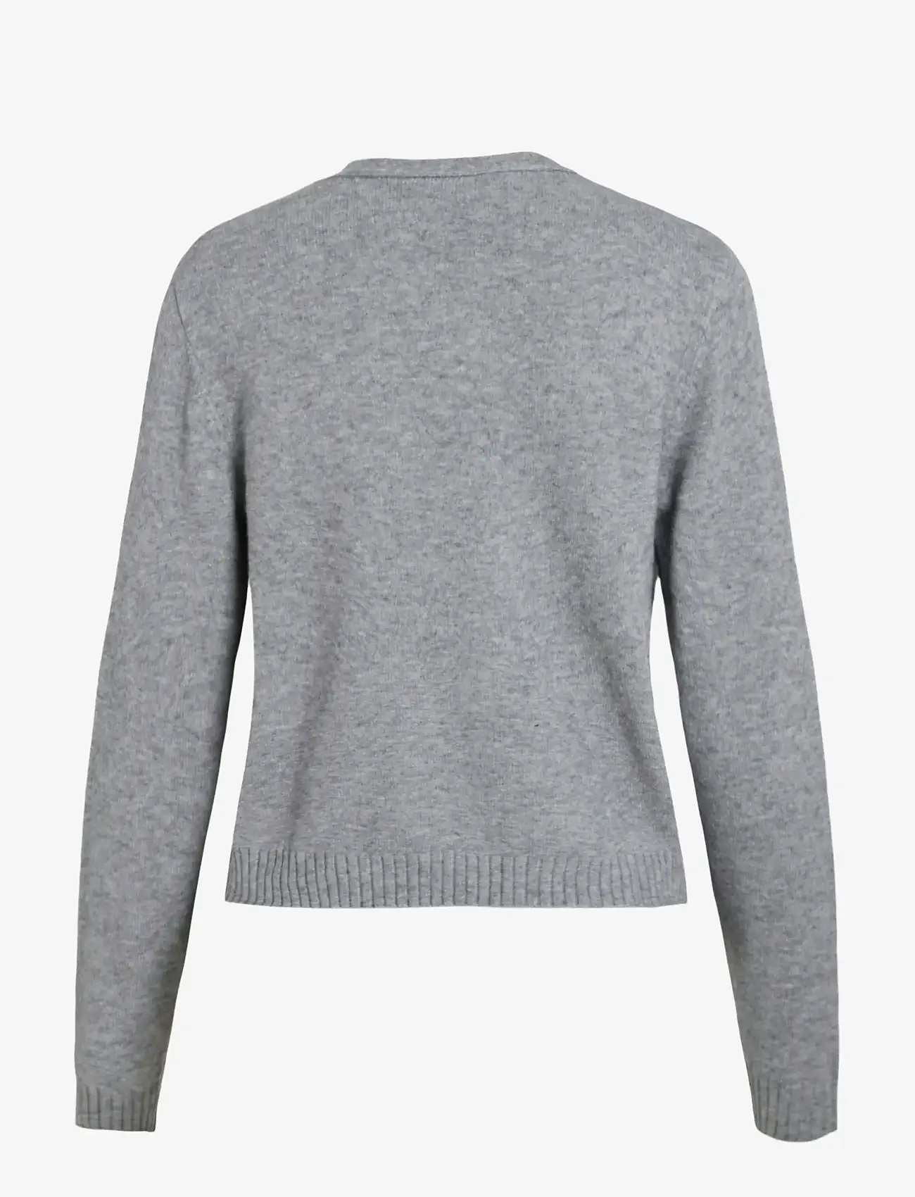 Vila - VIRIL SHORT L/S KNIT CARDIGAN-NOOS - cardigans - medium grey melange - 2