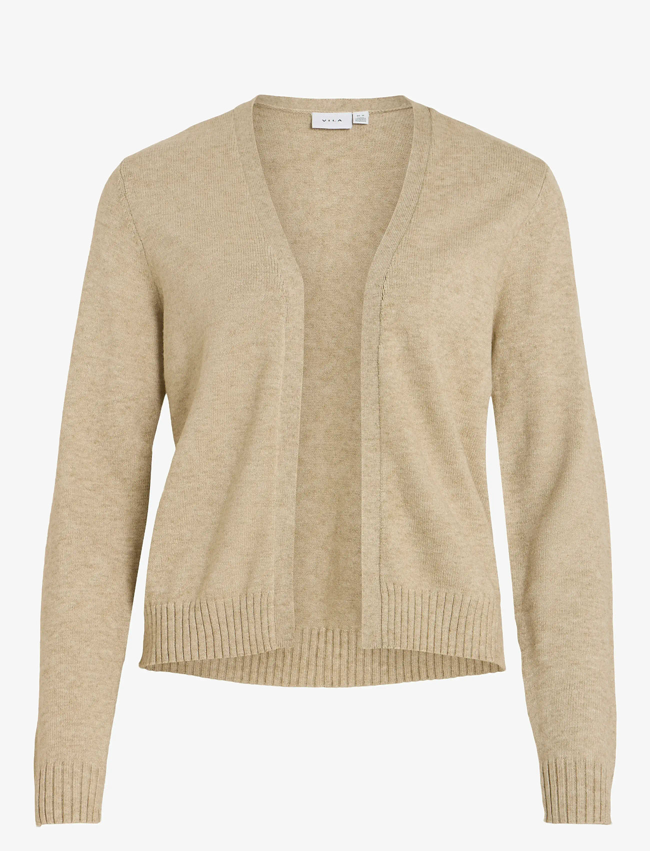 Vila - VIRIL SHORT L/S KNIT CARDIGAN-NOOS - kardiganid - natural melange - 1