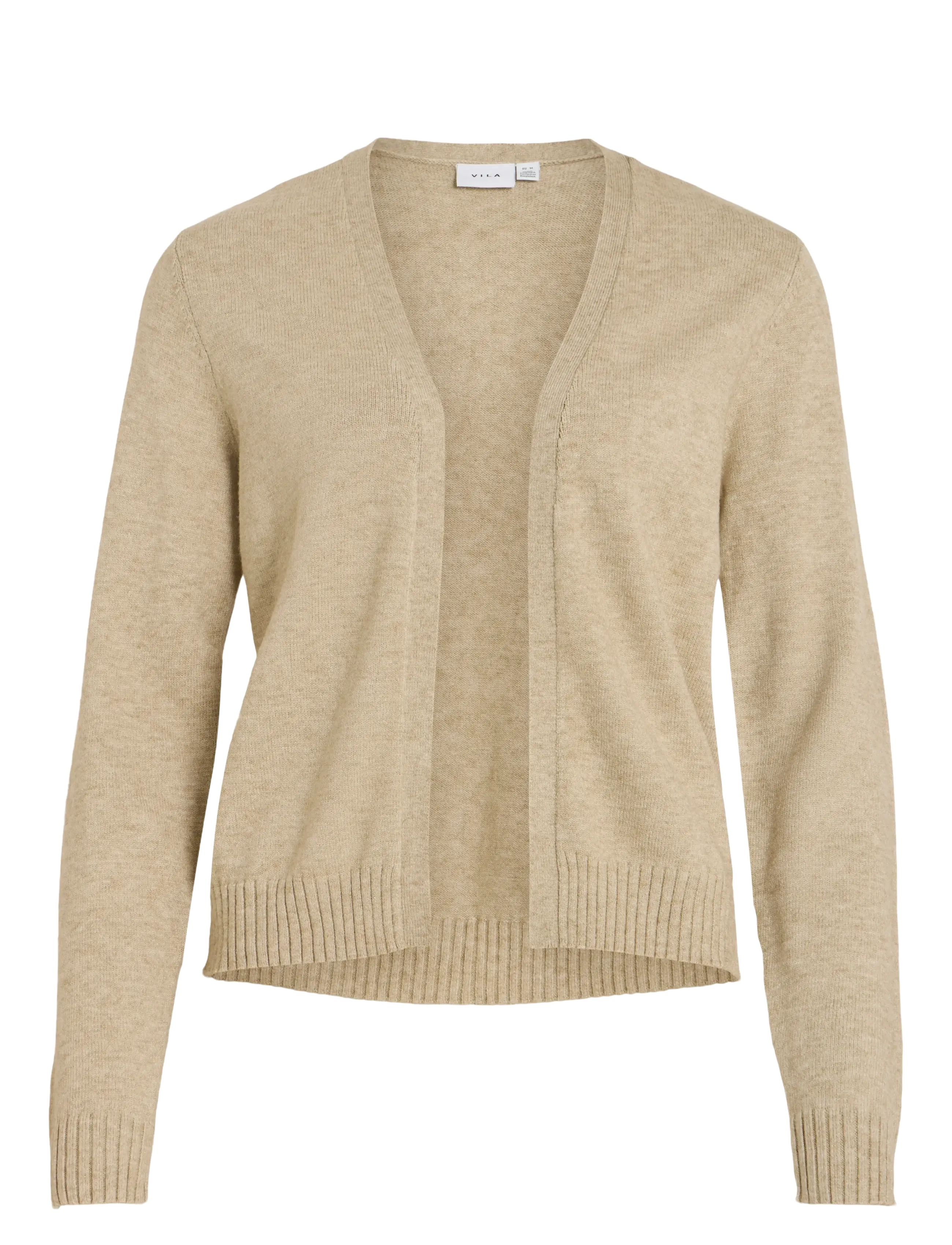 Vila - VIRIL SHORT L/S KNIT CARDIGAN-NOOS - cardigans - natural melange - 1