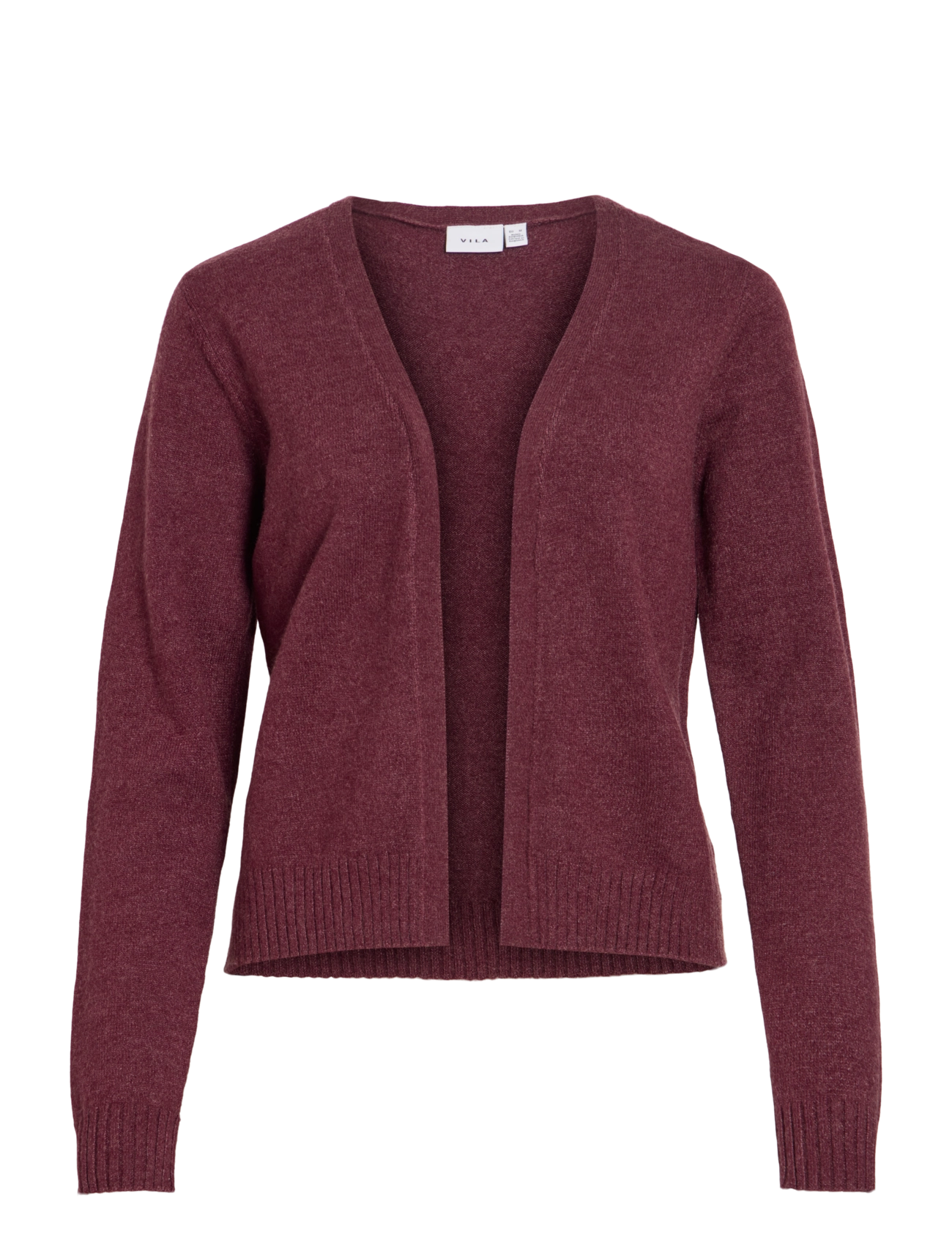 Vila VIRIL SHORT L/S KNIT CARDIGAN-NOOS - Vila - PORT ROYALE / burgundy