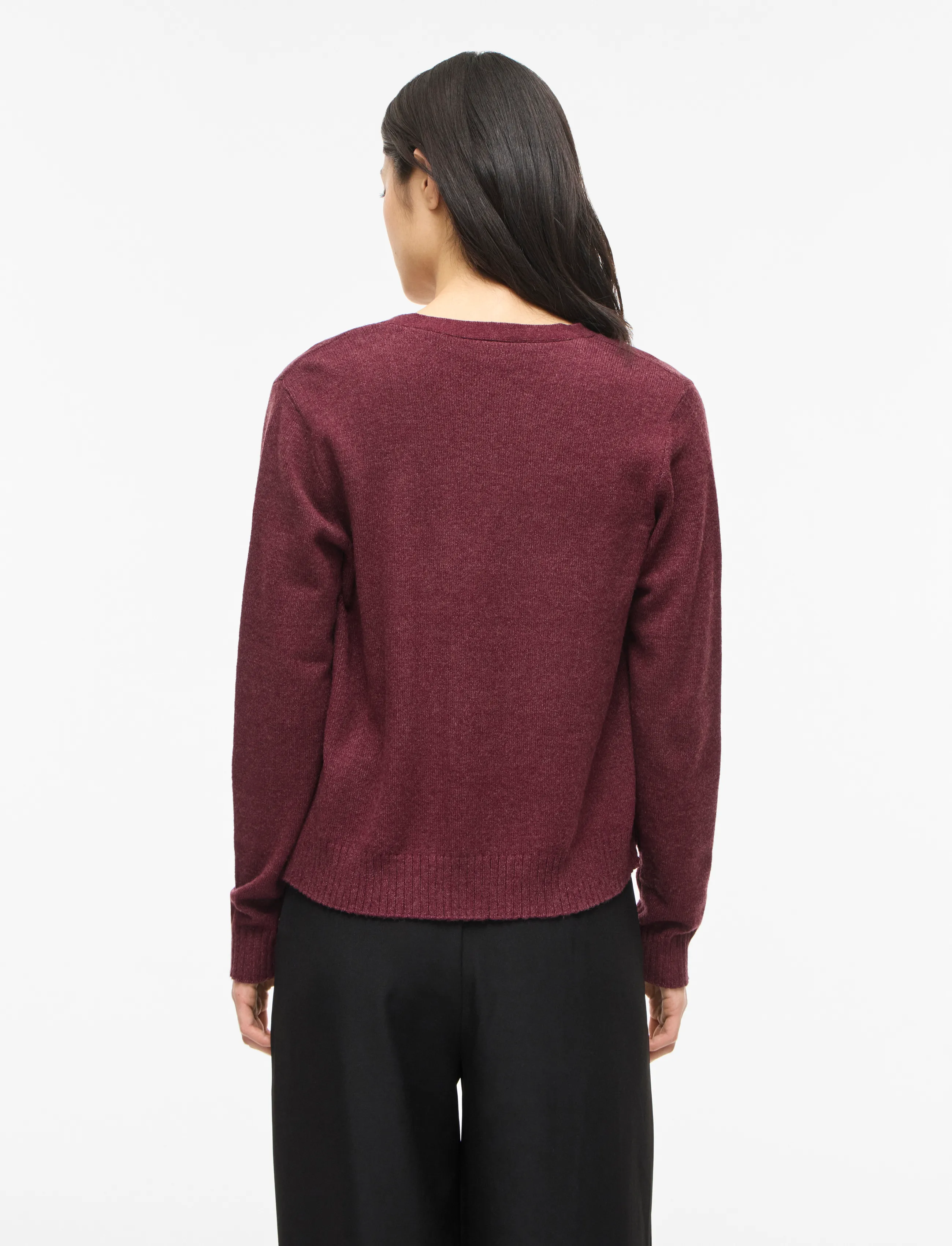 Vila - VIRIL SHORT L/S KNIT CARDIGAN-NOOS - kardiganid - port royale - 3