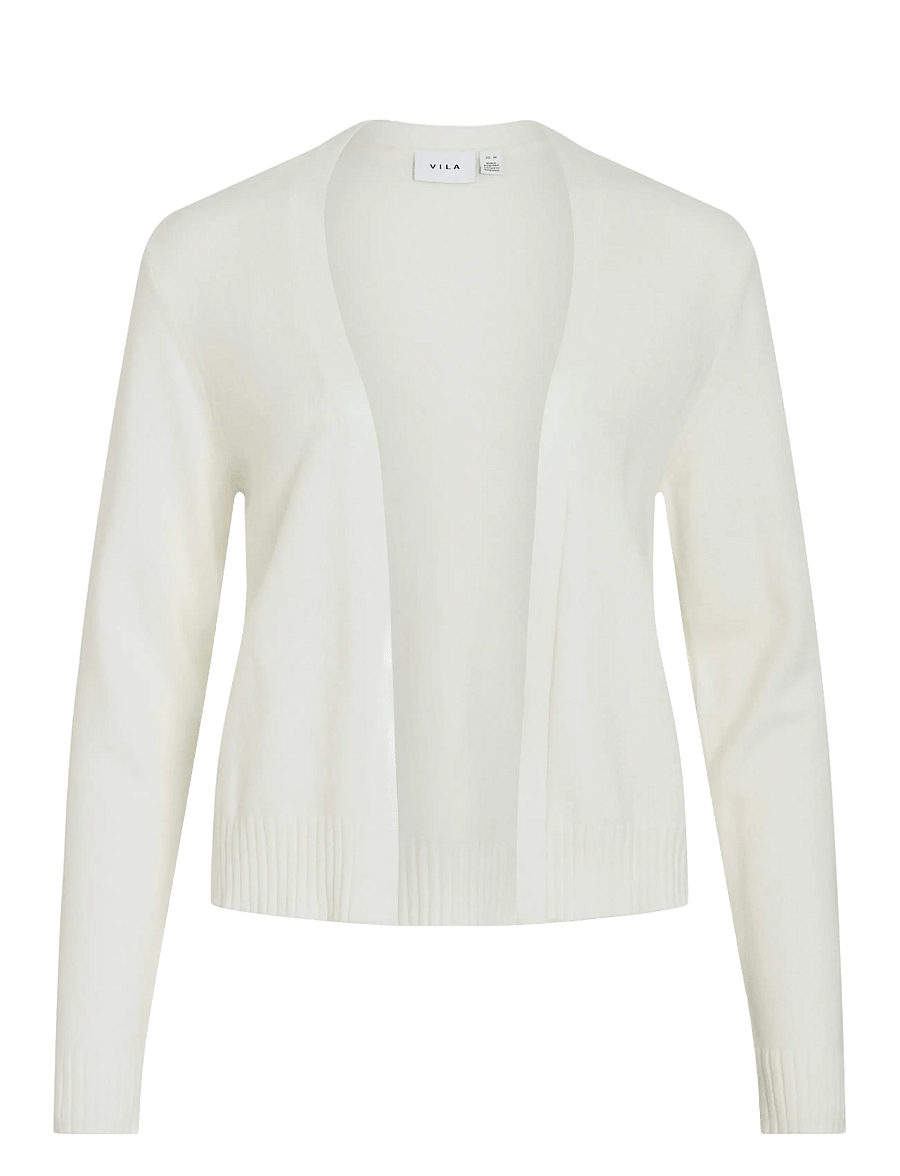 Vila - VIRIL SHORT L/S KNIT CARDIGAN-NOOS - cardigans - white alyssum - 1