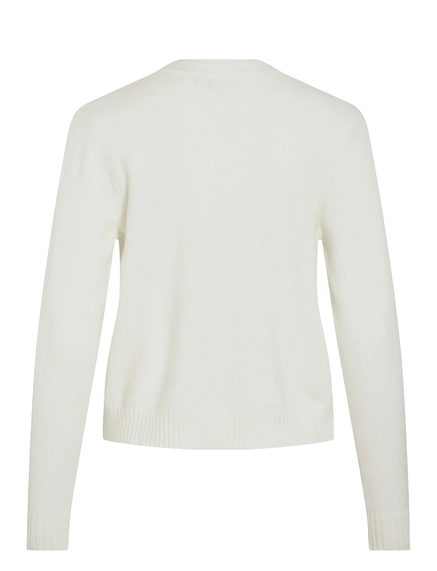 Vila - VIRIL SHORT L/S KNIT CARDIGAN-NOOS - cardigans - white alyssum - 2