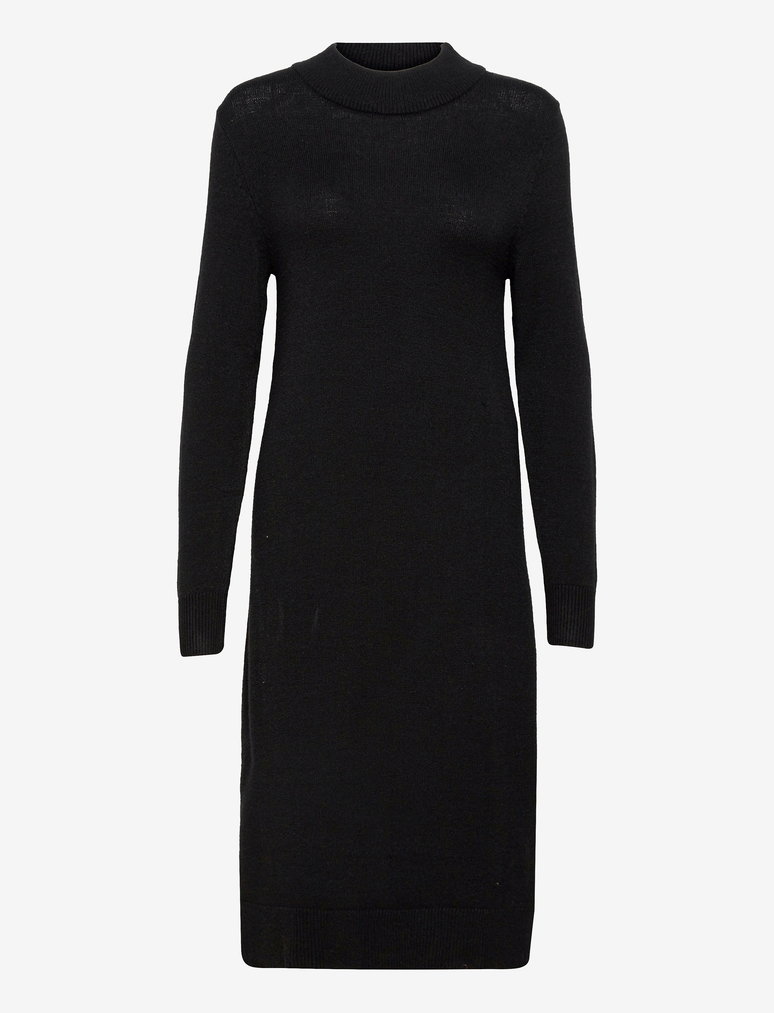 VILA Viril Crew Neck L/S Midi Kleid - Noos Schwarz - XS - Damen