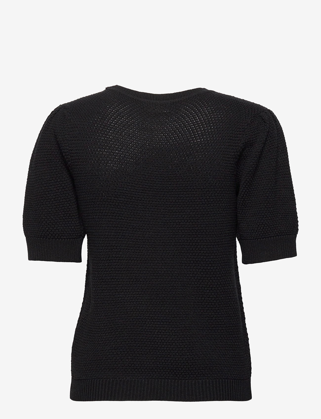 Vila - VICHASSA PUFF S/S KNIT  TOP - black - 1