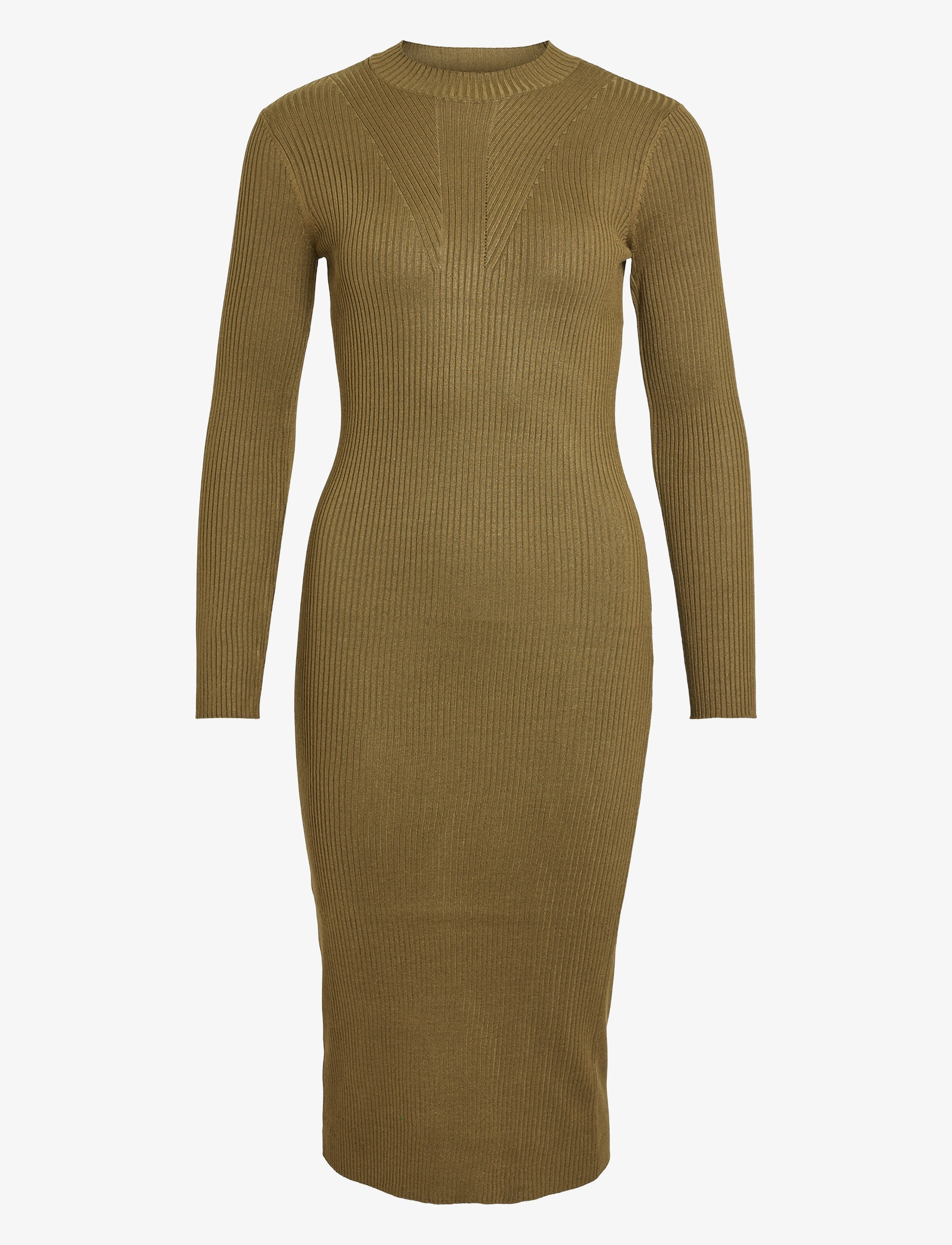 Vila VIKNITTA KNIT L/S DRESS/KA - Midi kjoler - GOTHIC OLIVE / khaki/green
