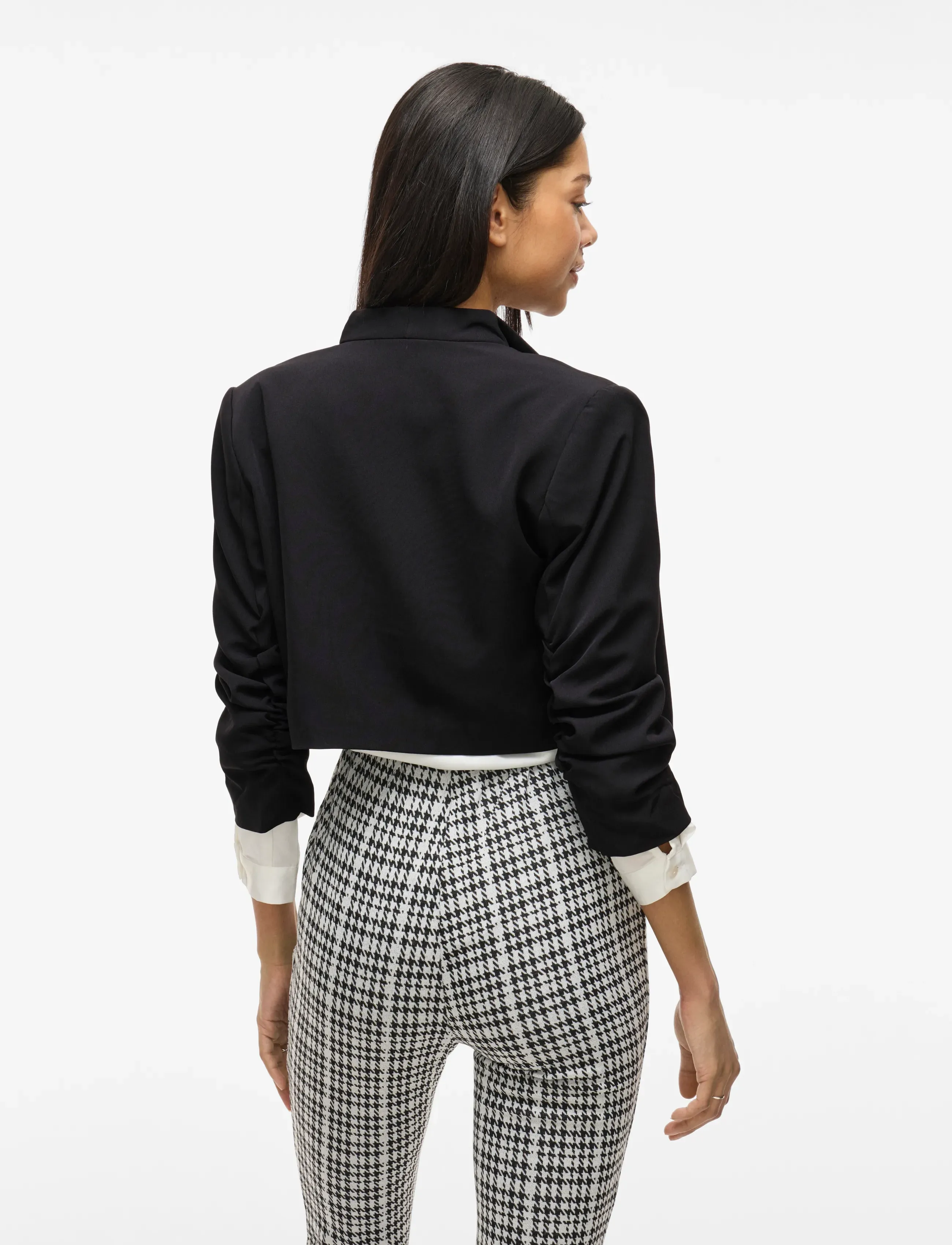 Vila - VIHER BIN CROPPED BLAZER - NOOS - party wear at outlet prices - black - 3