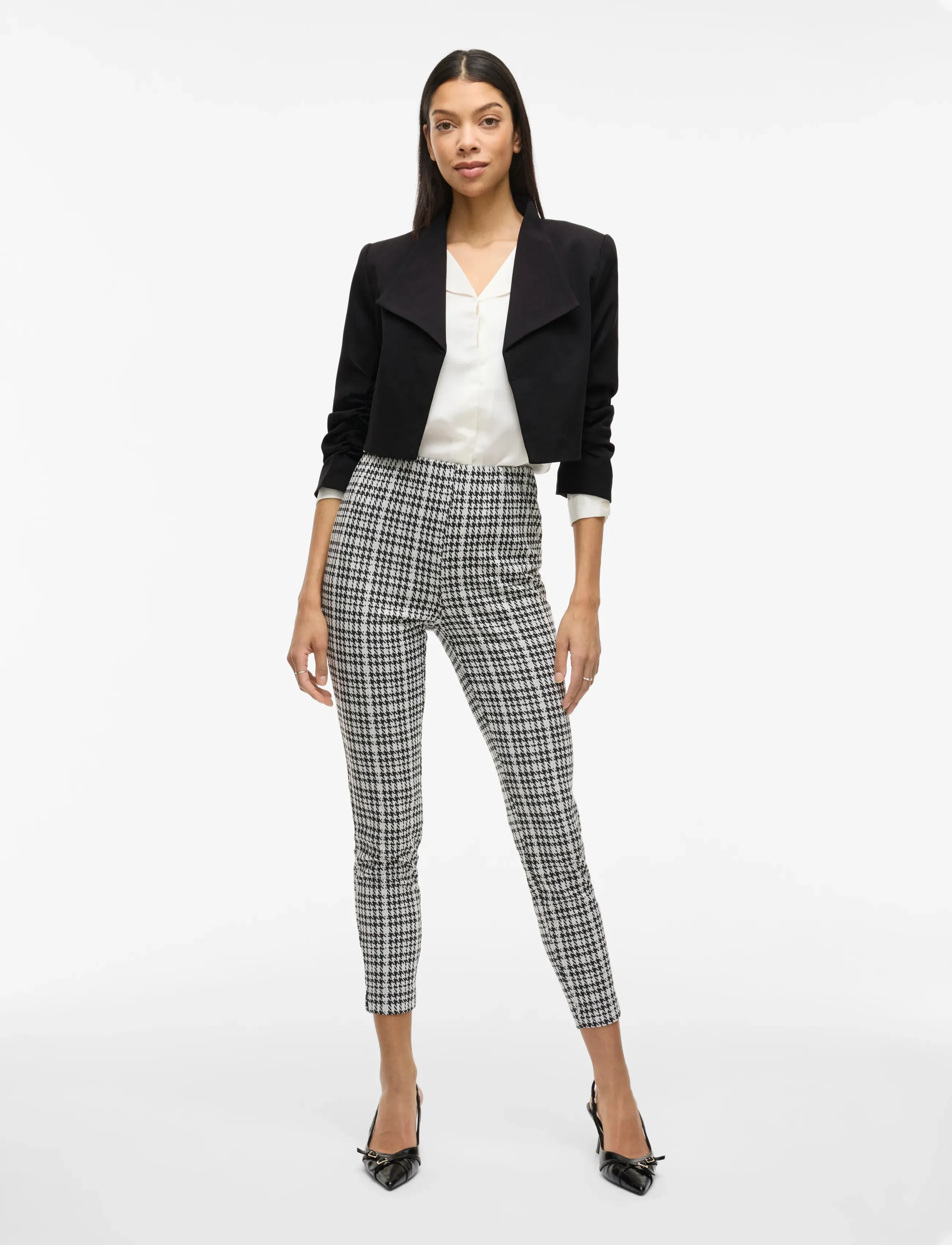 Vila - VIHER BIN CROPPED BLAZER - NOOS - party wear at outlet prices - black - 4